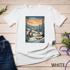Christmas Church in the Mountains A Peaceful Scene #2 Funny Unisex T-shirt