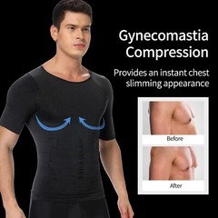 Fajas Para Hombres Faja Reductora De Hombre Men Tee Shaper Tummy Control T shirt
