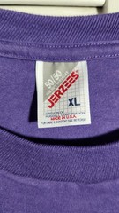 Vintage Jerzees Blank Purple T Shirt XL 50/50 Cotton/Poly Blend