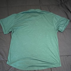 Men’s Green Knit Crew Neck Cotton Spandex Polyester T-Shirt Short Sleeve Regular