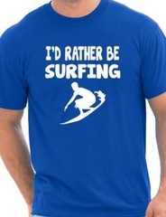 I’d Rather Be Surfing Watersport Mens T-Shirt Gift Size S-XXL