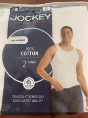 4 Pack Jockey Men’s 100% Cotton Tanks Made in America Size Medium New