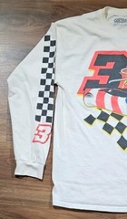 Rae Sremmurd SR3MM Tshirt Mens Sz L White #3 Lambo Racing Checkered Long Sleeve