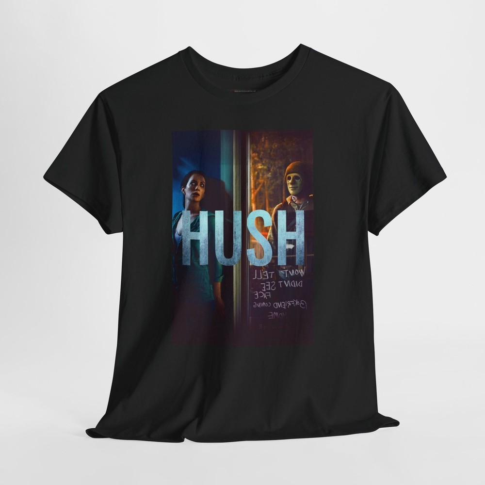 Hush 2016 Retro Movie Poster Horror Unisex Graphic T-Shirt