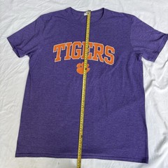 Anvil Clemson Tigers Purple Short Sleeve T-Shirt Size L