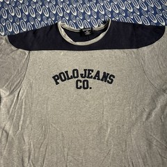 Vintage Y2K 2000s Polo Jeans Company Two Tone T Shirt Men’s Large Blue Gray