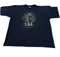 Vintage Blue Single Stitch Wolf “Call Of The Wild Ones” T Shirt Size XXL 2001