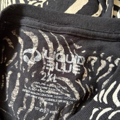VINTAGE LIQUID BLUE ZEBRA TEE