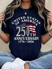 July 4th Outfit Women American Flag T Shirt Unisex#2