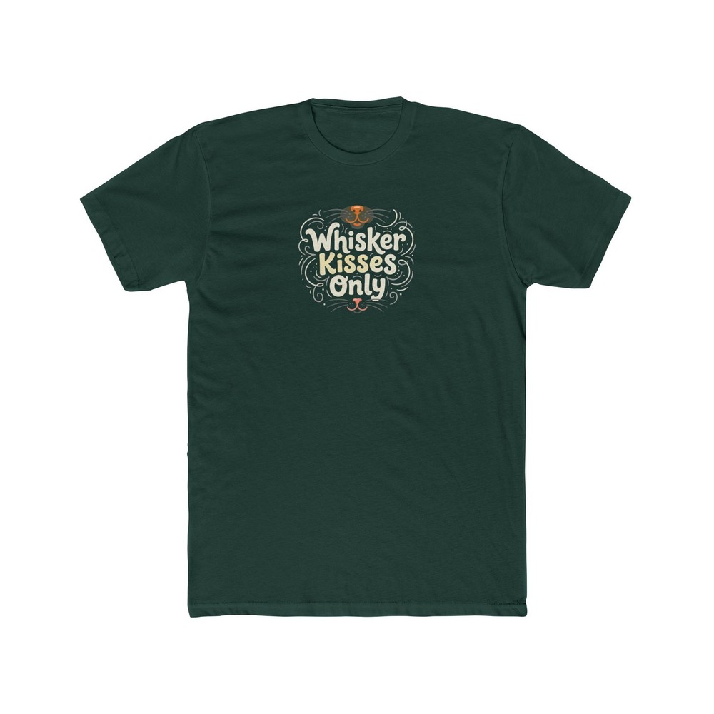 Whisker Kisses Only T-Shirt | Cat Lover Tee, Cute Cat Face Design