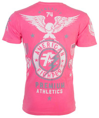 AMERICAN FIGHTER Men’s T-Shirt MADISON Athletic Biker GYM Pink MMA