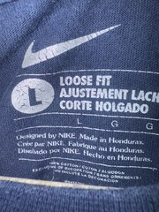 VTG New York Yankees Nike T-Shirt Mens L Blue Baseball Outdoor Sports Loose