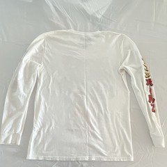 Dragon Ball Z White Long Sleeve Graphic Print Crew Neck T-Shirt Size M