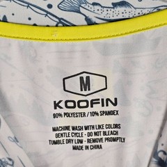 Koofin Fly Fishing T-Shirt Mens Medium Stretch Gear Performance Long Sleeve Tee