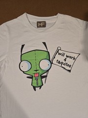 Rare VTG 2006 Invader Zim Taquitos Shirt Mighty Fine Unisex S 18¼x26