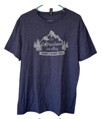 District The Mountains Are Calling Blue Graphic Tee