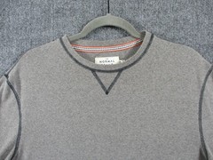 Normal Brand Shirt Mens M Gray Puremeso Long Sleeve Stitch Crew Light Weight Tee