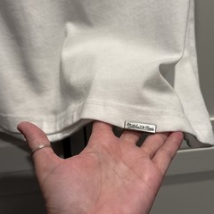 Mens MITCHELL & NESS Oversized Heavyweight Pocket T-Shirt White Sz M