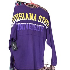 LSU Tigers Shirt Long Sleeve Hombre Purple NWT GEAUX Louisiana HTF. Sz M