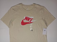 NIKE Men’s Sportswear “Distorted Swoosh Tee” Brige T-Shirt Size XL