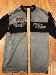 Vintage Harley Davidson Long Sleeve Shirt Biker Motorcycle SYN3 Embroidered