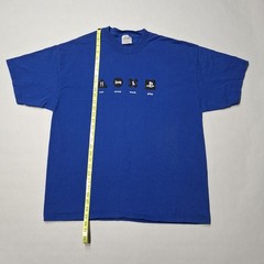 E3 NOS Sony PlayStation Staff Shirt XL Blue SCEA Employee Booth Promo PS2 Mint