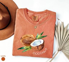 Coconut Retro Beach Summer Island Comfort Tee