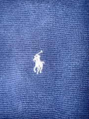 Polo Ralph Lauren Long Sleeve Thermal Shirt Mens Large Navy Blue Waffle Knit