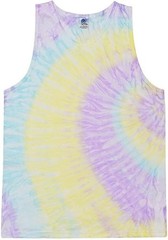 Unisex Tie Dye Tank Top Sleeveless 100% Cotton Summer Beach Shirt Hand Dyed