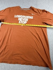 Nike Mens Texas Longhorns Never Stop Graphic T Shirt XL Orange Cotton