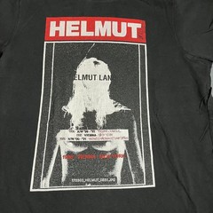 Helmut Lang Hans Tall Tee Black Graphic Print T-Shirt Mens Large