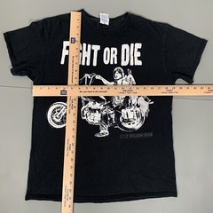 Fight or Die Black T-Shirt Walking Dead Daryl Dixon Delta Pro Weight Mens M
