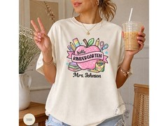 Personalized Kindergarten Teacher Custom Grade Level Back To School Gift Tee