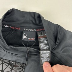 Spyder Active Shirt Men Medium Black Pullover Quick Dry Breathable Adult M New