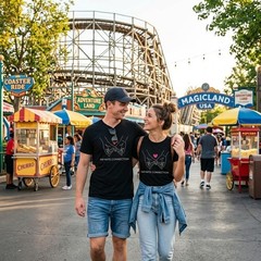 Infinite Connection T-Shirt – Minimalist Pinky Swear Hands Design for Couples