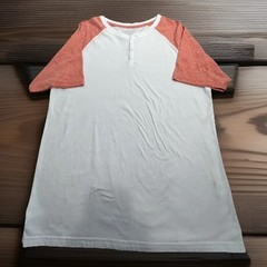 BCG Henley Shirt Men’s L White Casual 2 Button Style Light Weight Short Sleeve