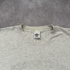 Vintage 90s Lee Dungarees Shirt Mens L Gray Property Of Jean Denim Tee