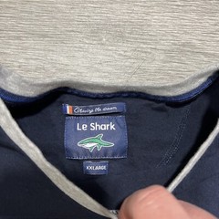 Le Shark T-Shirt Men’s 2XL Blue Gray Trim Chasing the Dream Lightweight Crewneck