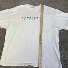 VTG Costa Rica Shirt Mens XL White Graphic Crew Neck Beefy-T Cotton Souvenir