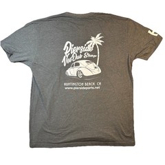 Pierside Parts VW Bug T Shirt Mens XL Gray Huntington Beach CA Volkswagen -871