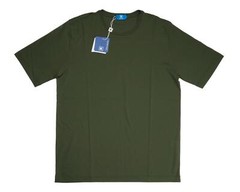 Kired by Kiton $250 Army Green Crepe Cotton Short Sleeve Slim T-Shirt M (50 IT)