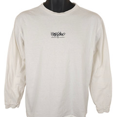 Mossimo T Shirt Mens Size Medium White Long Sleeves Surf And Skate
