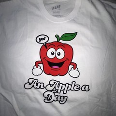 ALAB An Apple A Day T Shirt NEW White Sz: XL