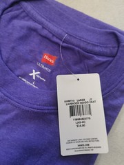 Hanes Ultimate X-Temp Short Sleeve T-Shirt LAVENDER – L – Cooling Wicking