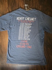 Comfort Colors Kenny Chesney No Shoes Nation Gillette Stadium Blue Cotton Tee M