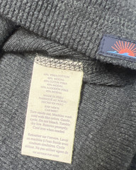 NWT Faherty Mens S Thermal Waffle Knit Long Sleeve Crew Neck Charcoal Heather