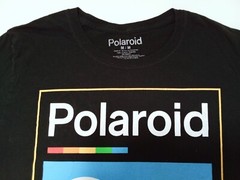 Polaroid Sz.M (Width 19in x Length 27in)100% Cotton T-Shirt Black