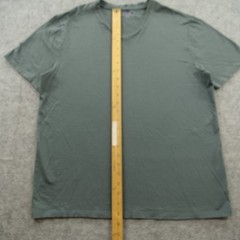 Vince Shirt Mens Medium Gray V Neck Short Sleeve Pima Cotton Casual