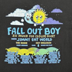 Fall Out Boy T Shirt Mens Medium Black Stardust Tour Promo Band Tee Punk Emo Y2K