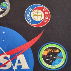 NASA Meatball Logo 7 Historic Space Programs Men’s XL F&B Print T Shirt USA Flag